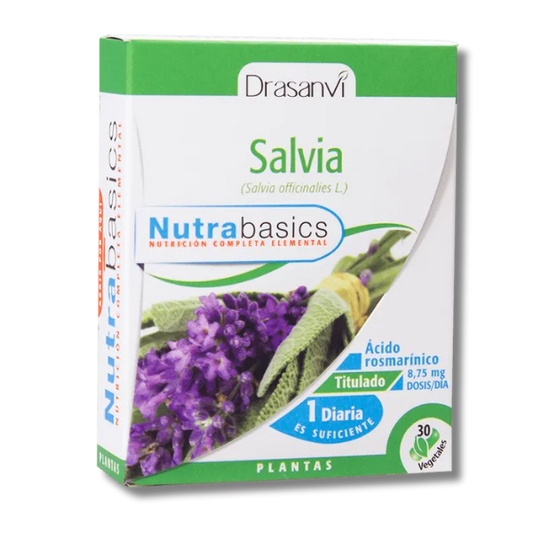 Nutrabasicos Salvia - 30 Cápsulas - Drasanvi