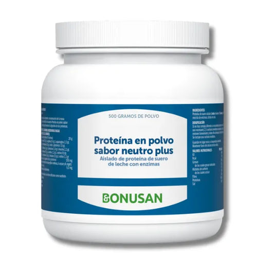 Proteina Sabor Neutro Polvo - 500 gramos - Bonusan