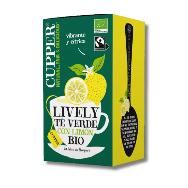 Té verde con limón (BIO) - 20 bolsas - Cupper