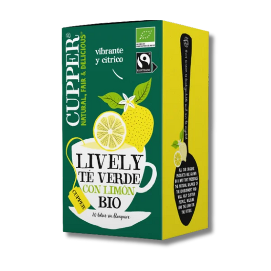Té verde con limón (BIO) - 20 bolsas - Cupper