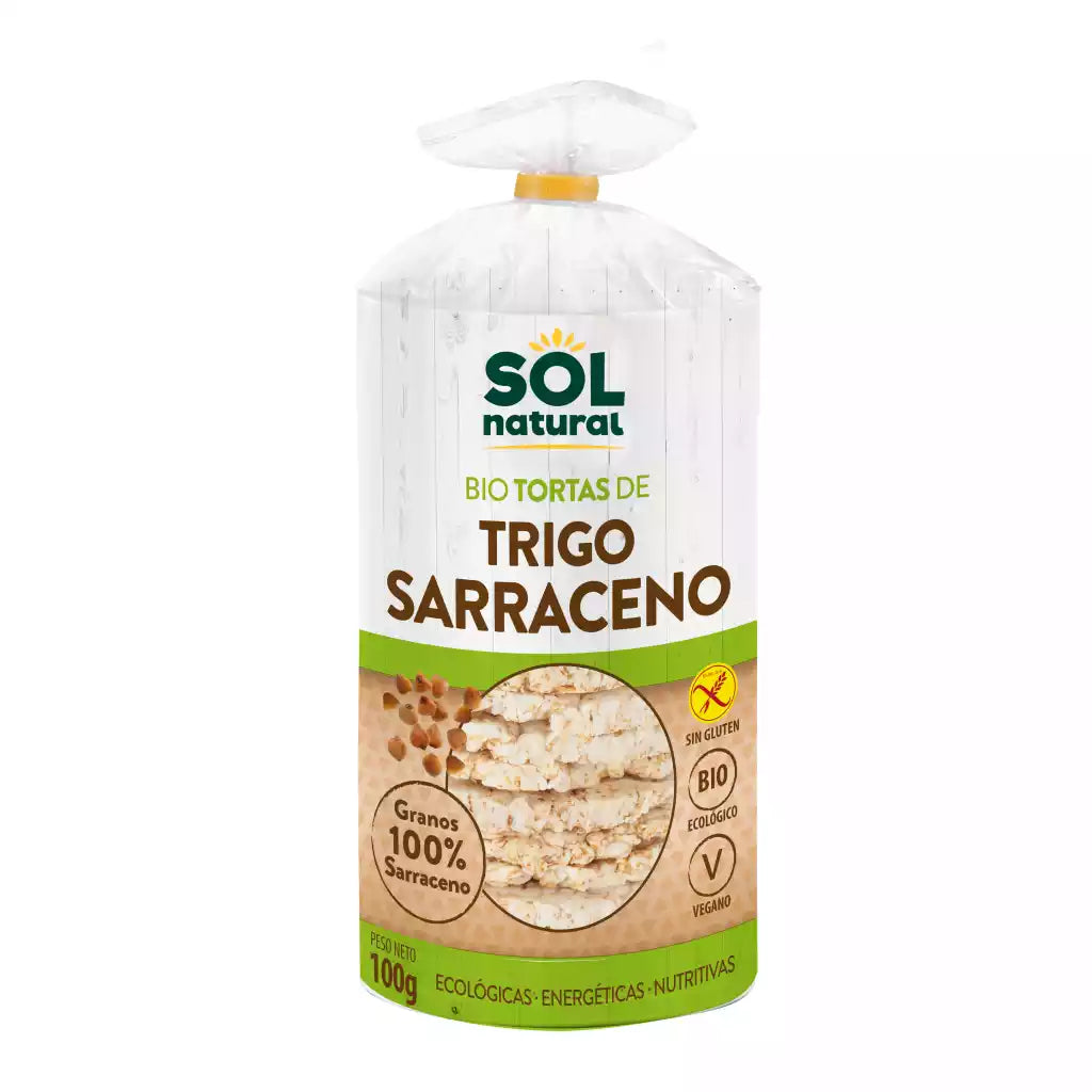 Tortas De Trigo Sarraceno Sin Gluten BIO - 100 gramos - Sol Natural