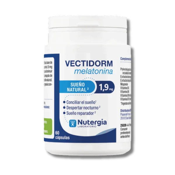 Vectidorm melatonina - 60 cápsulas - Nutergia