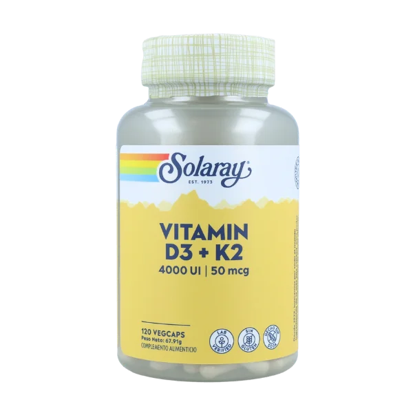 Vitamina D3 + K2 (MK7) - Solaray