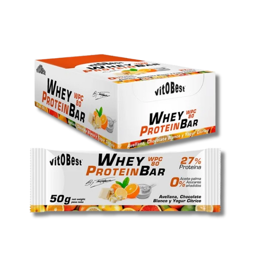 Barrita Whey Bar Torreblanca Choco Blanco Citricos - 50 Gramos - Vitobest