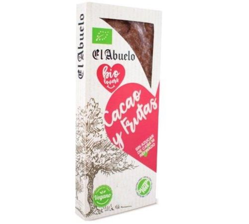 Turron Cacao y Frutas ECO Vegan Sin Gluten - 200 gramos - El Abuelo