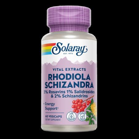 Schizandra & Rhodiola 500 Mg - 60 cápsulas vegetales - Solaray
